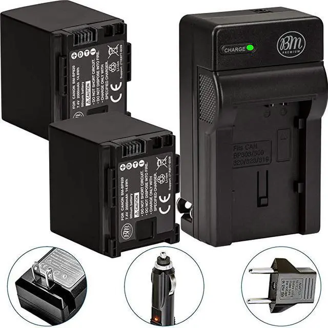 Main image of 2 BP820 Batteries and Charger for Canon VIXIA HF G50 HF G60 XA40 XA45 XA50 XA55 GX10 HFG20 HF G21 HFG30 HFG40 HFM301 HFM41 HFM400 HFS200 XA10 XA11 XA15 XA20 XA25 XF400 XF405