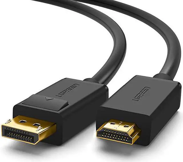 Main image of 4K Displayport to HDMI Cable UniDirectional UHD DP to HDMI Connector Video Display Cord for HDTV Monitor Projector Computer 6FT