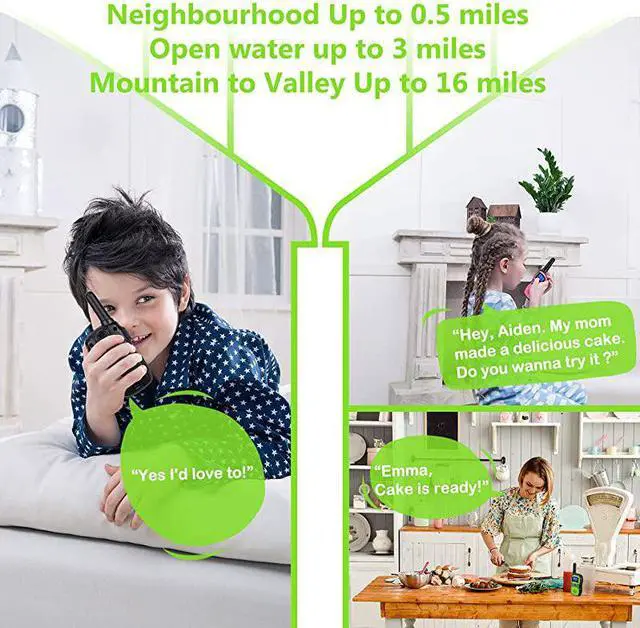 Alt view image 4 of 6 - Walkie Talkies for Kids 4 PacksTwo Way Radio Family Talkabout for Adults Long RangeOutdoor Camping Fun Toys Birthday Present Xmas Gifts for 3 4 5 6 7 8 9 10 Year Old Girls Boys No Battery