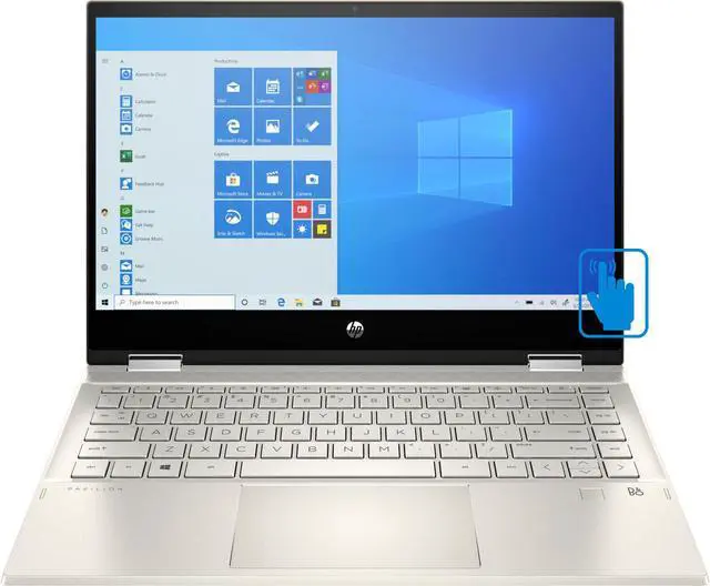 Main image of HP Pavilion x360 - 14m-dw0023dx Home and Business Laptop-2-in-1 (Intel i5-1035G1 4-Core, 16GB RAM, 512GB PCIe SSD, 14.0" Touch  Full HD (1920x1080), Intel UHD Graphics, Fingerprint, Wifi, Win 10 Home)