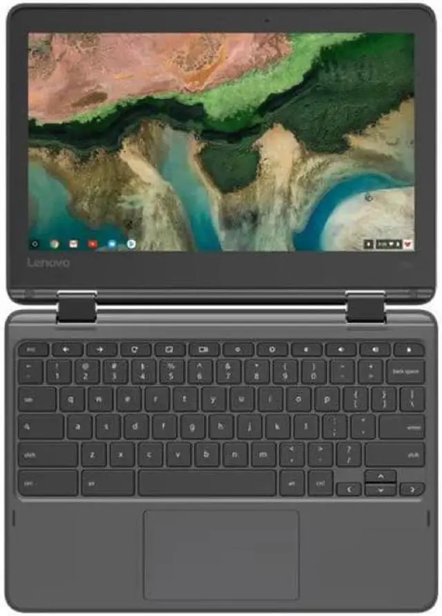Alt view image 3 of 7 - Lenovo 300e 11.6" Laptop Gen2 Celeron N4020 4GB 32GB eMMC Chrome OS- (Manufacturer Recertified)