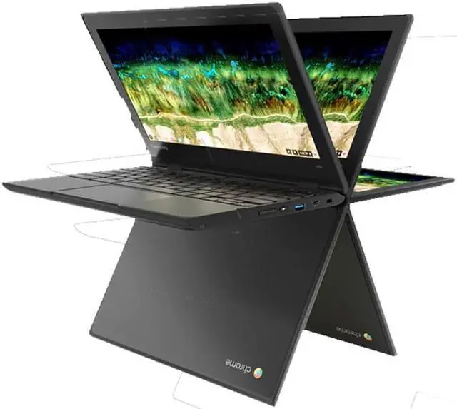 Alt view image 4 of 4 - Lenovo 500e 11.6" Chromebook Gen2 Intel Celeron 4120 4GB Ram 32GB eMMC Chrome OS