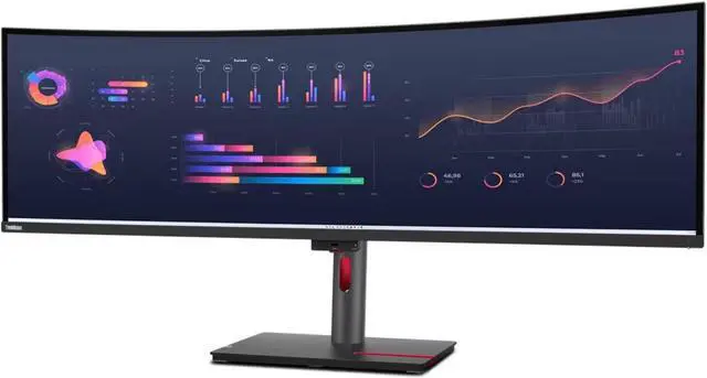 Main image of Lenovo Thinkvision P49W-30 49" Monitor 2 HDMI 0 VGA 5 USB 350nits 60Hz IPS 4ms- (Manufacturer Recertified)