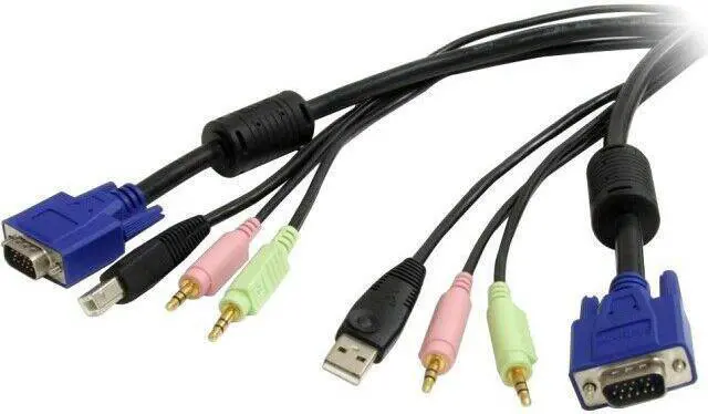 Main image of 10Ft 4-In-1 Usb Vga Kvm Cable W/ Audio And Microphone Usbvga4n1a10