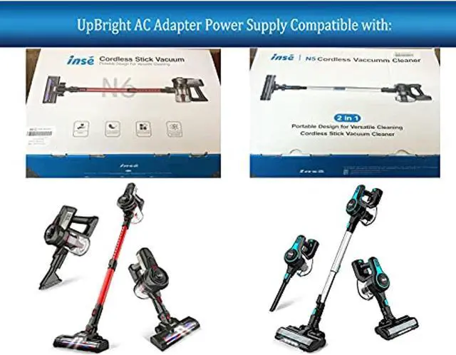 Alt view image 2 of 4 - Ac Adapter Compatible With Inse N6 160W N5 N5s 145W Cordless Vacuum Cleaner N6-1 N61 Us N6-2 N62 Dc 22.2V Lithium 22.2Vdc Li-Ion Rechargeable Battery Vac 26.5V 27V 500Ma Power Supply Charger