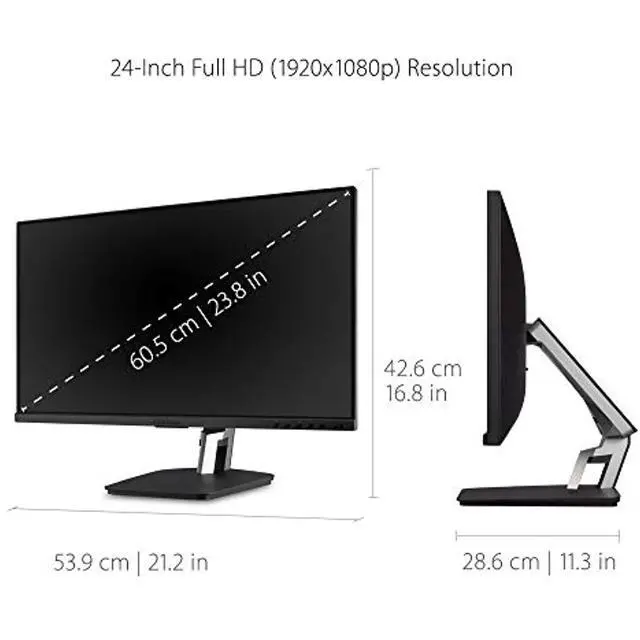 Alt view image 4 of 7 - Td2455 24 Inch 1080P Ips 10-Point Multi Touch Screen Monitor With Advanced Dual-Hinge Ergonomics Usb C Hdmi And Displayport Out, Black
