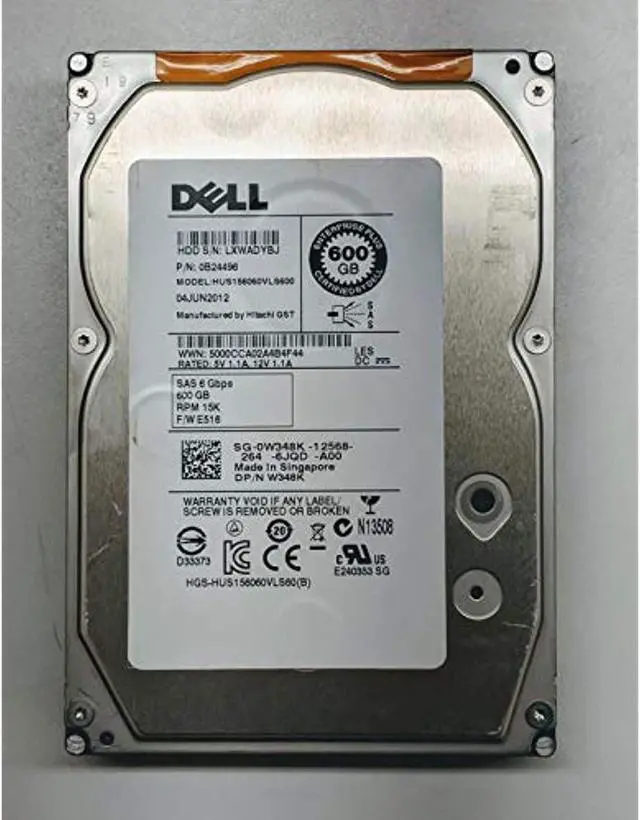 Main image of Dell W348k 600Gb 15K Rpm Sas 3.5" Hd