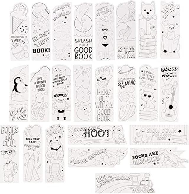 Printable Color Your Own Tween/Teen Bookmarks. Instant Digital Download. 4  DIY Coloring Bookmarks- Boba, Cactus, Rainbow, and Peace