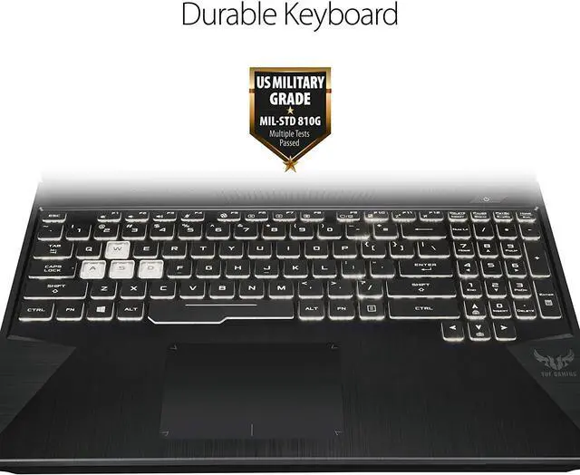 Alt view image 11 of 15 - Asus TUF FX505DT Gaming Laptop, 15.6” 120Hz Full HD, AMD Ryzen 5 R5-3550H Processor, GeForce GTX 1650 Graphics, 8GB DDR4, 256GB PCIe SSD, Gigabit Wi-Fi 5, Windows 10 Home, FX505DT-AH51, RGB Keyboard