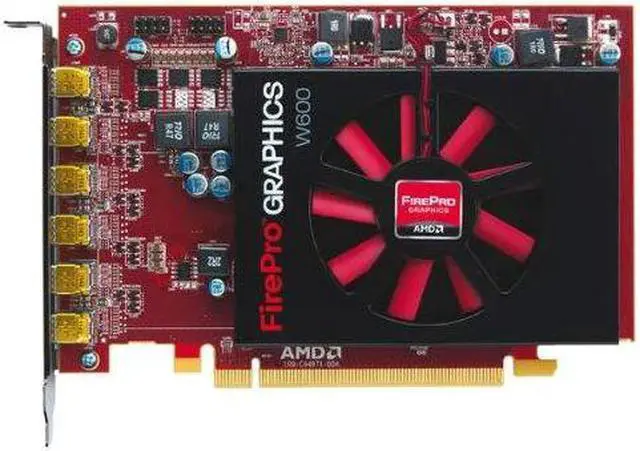 Alt view image 2 of 2 - ATI AMD FirePro W600 2GB GDDR5 6Mini DisplayPort PCI-Express Video Card 100-505746
