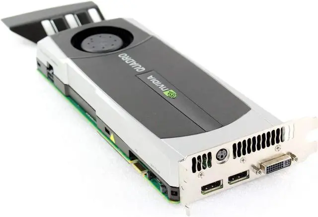 Alt view image 7 of 7 - HP 616078-001 NVIDIA Quadro 6000 PCIe graphics card - With 6.0GB GDDR5 GPU memory, max resolution 2560x1600, max power consumption 204Watt, one Dual Link DVI-I and two DisplayPorts connections