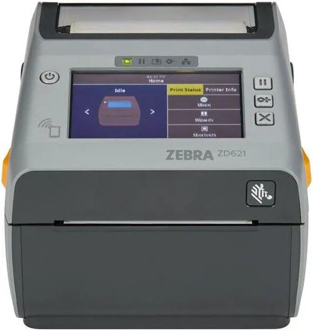 Alt view image 2 of 4 - Zebra ZD621 4-inch Desktop Desktop Thermal Transfer Label Printer, LCD Screen ,300 dpi, Ethernet,Serial, USB 2.0, USB host ports, WiFi and Bluetooth without Cutter Version(ZD6A142-309F00EZ)