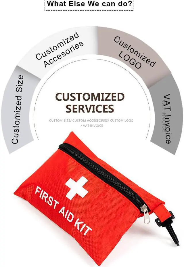 Alt view image 3 of 7 - 50 pieces Waterproof Bag Flash Light Glove Bandage First Aid Survival Emergency Kits with Supplies