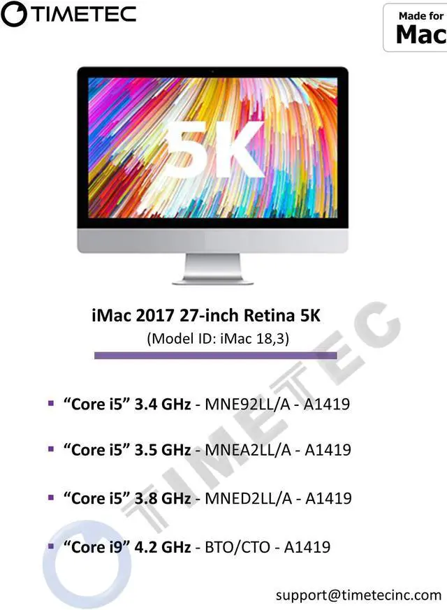 Alt view image 6 of 6 - Timetec Hynix IC 16GB Compatible for Apple 2017 iMac 27-inch w/Retina 5K Display, 2017 iMac 21.5-inch w/Retina 4K or Non-Retina Display DDR4 2400MHz PC4-19200 2Rx8 CL17 SODIMM Memory Upgrade (16GB)