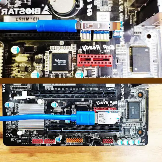 Alt view image 6 of 7 - GLOTRENDS UEX103 600mm PCIe 3.0 X1 to X4 Riser Cable (PCIe 3.0 X1 Bandwidth) for PCIe WiFi Card, M.2 PCIe Card, Firewire Card, USB PCIe Card, Sound Card, etc