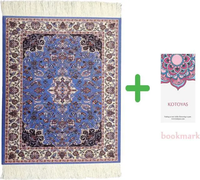 Alt view image 2 of 5 - Rug Mouse Pad 2 Pack Woven Rug Bohemian Style Carpet Mouse Pad for Table Décor