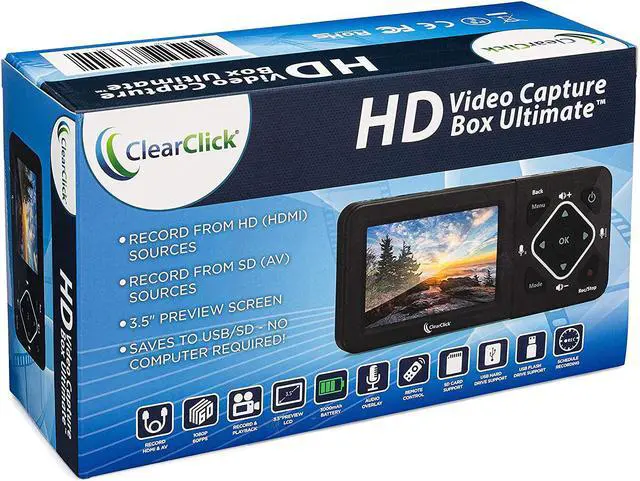 Alt view image 7 of 7 - ClearClick HD Video Capture Box Ultimate - Capture and Stream Video from HDMI, RCA, VHS, VCR, DVD, Camcorders, Hi8
