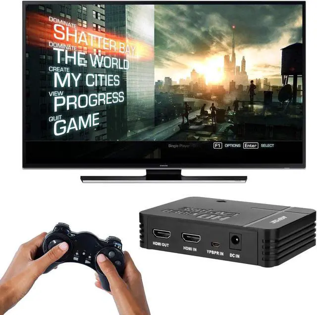 Alt view image 2 of 6 - HD Game Capture Video Capture 1080P HDMI/AV Recorder Xbox 360&One/ PS3 PS4,Support Mic in with Both HDMI and AV Input