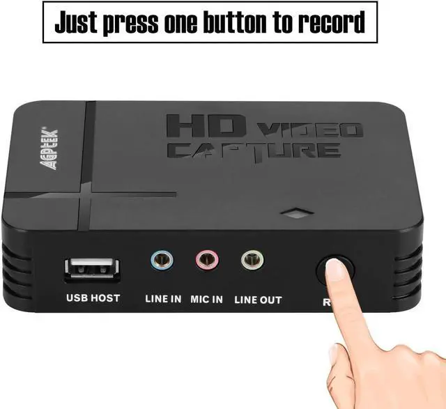 Alt view image 3 of 6 - HD Game Capture Video Capture 1080P HDMI/AV Recorder Xbox 360&One/ PS3 PS4,Support Mic in with Both HDMI and AV Input
