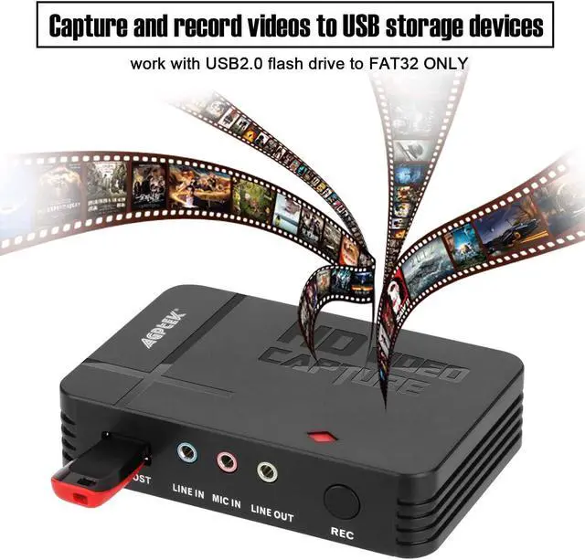 Alt view image 5 of 6 - HD Game Capture Video Capture 1080P HDMI/AV Recorder Xbox 360&One/ PS3 PS4,Support Mic in with Both HDMI and AV Input