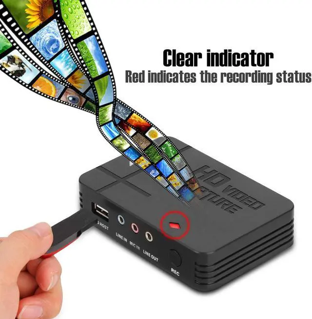 Alt view image 6 of 6 - HD Game Capture Video Capture 1080P HDMI/AV Recorder Xbox 360&One/ PS3 PS4,Support Mic in with Both HDMI and AV Input