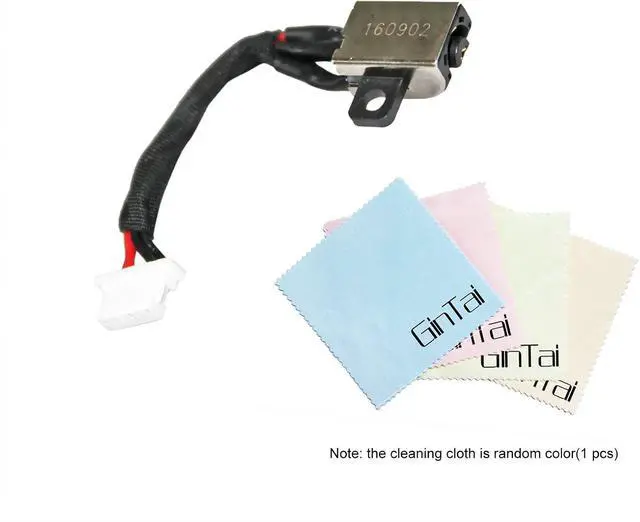 Alt view image 2 of 6 - GinTai DC Power Jack Harness Cable Replacement for GDV3X Dell Inspiron P25T P25T001 P25T002 Series i3162-0001RED 11 3164 3168 3169 3162 I3168-0000 450.07604.0001, 10 PCS