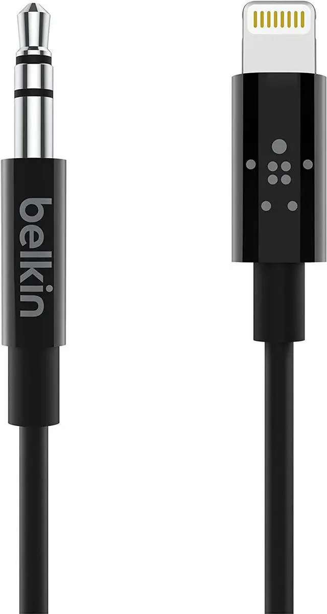 Alt view image 19 of 20 - Belkin - 3' Lightning-to-3.5mm Audio Cable - Black