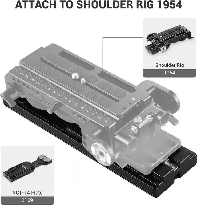 Alt view image 3 of 7 - Universal Quick Release Tripod Adapter Plate for  VCT-14