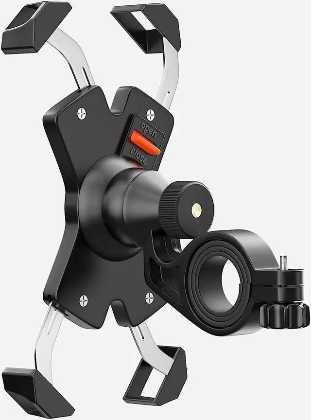 Alt view image 7 of 7 - Bike Phone Mount Metal Motorcycle Handlebar Phone Holder Scooter Phone Clamp for 4.0-7.0 Inch Smartphone with 360° Rotation