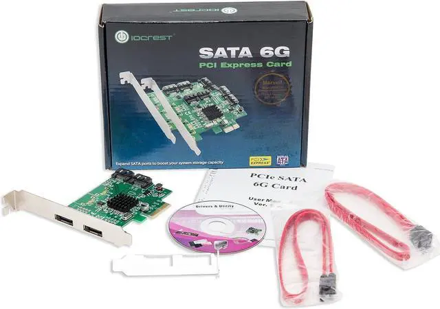Alt view image 6 of 7 - IO CREST SI-PEX40058 2 Port SATA III 2 Port eSATA III PCIe 2.0 x2 HyperDuo Controller Card Green