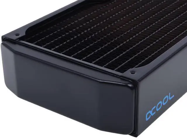 Alt view image 13 of 18 - Alphacool NexXxos XT45 Full Copper Radiator 360, 120mm x 3, Triple Fan, Black