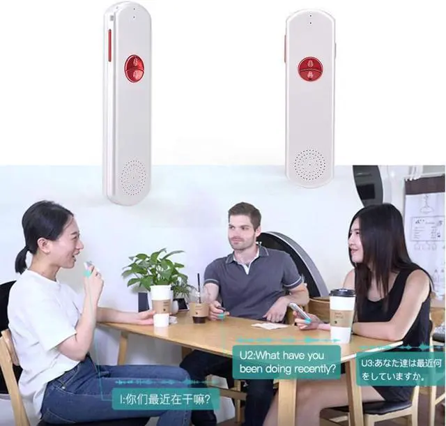 Alt view image 5 of 6 - Instant Translator,English Spanish Translator,Two Way Smart Language Translator Device,Electronic Voice Pocket Translator Supports 52 Languages for Meeting Learning Travel Business(Red)