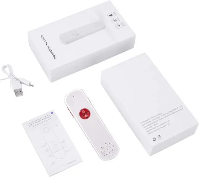 Alt view image 6 of 6 - Instant Translator,English Spanish Translator,Two Way Smart Language Translator Device,Electronic Voice Pocket Translator Supports 52 Languages for Meeting Learning Travel Business(Red)