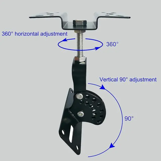 Alt view image 2 of 6 - Ceiling Speaker Mount,Swivel & Tilt, Speaker Ceiling Mount Bracket Compatible with Most 8" 10" 12" 15" Speakers,Hold up to 100lbs,SPS-506D (2 Packs Black)