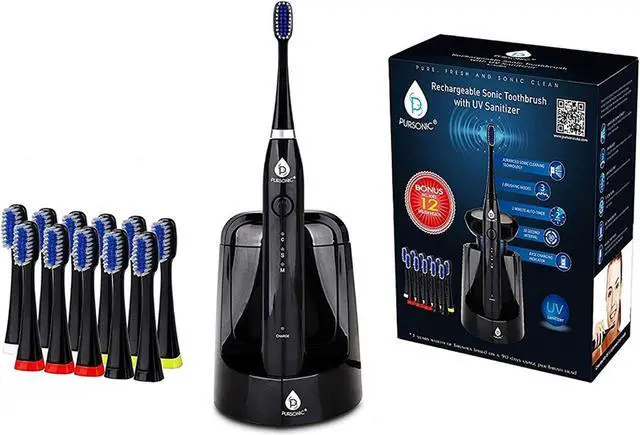 Main image of Pursonic Sonic toothbrush with UV sanitizing function Black