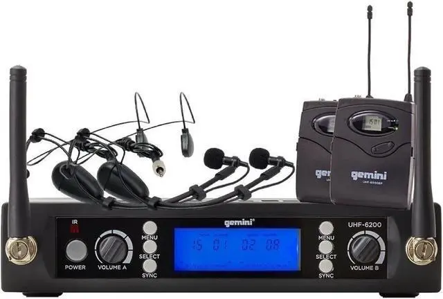 Main image of GEMINI UHF 6200HL Dual Headset Wireless System (R2 version)