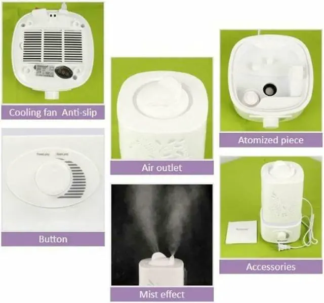 Alt view image 5 of 5 - 7 Color LED 1.5L Ultrasonic Air Humidifier Purifier Aroma Diffuser Aromatherapy