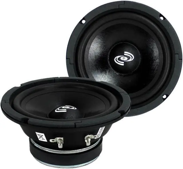 Main image of 2   PDMR6 6.5" 600W Car Mid Bass MidRange Woofer Audio Speakers 8 Ohm Black