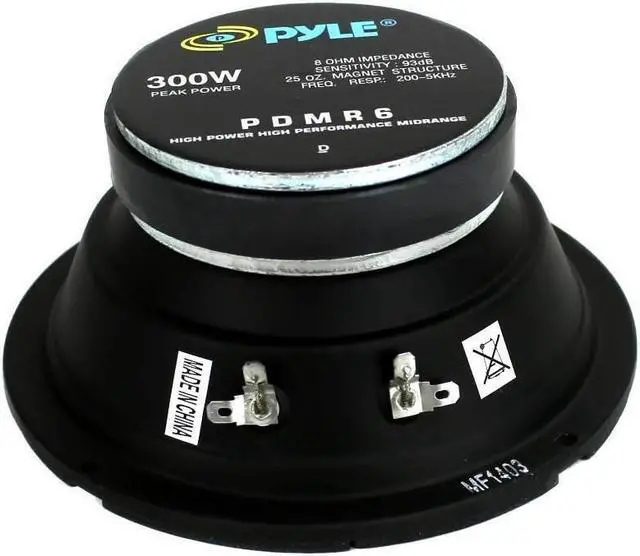 Alt view image 6 of 6 - 2   PDMR6 6.5" 600W Car Mid Bass MidRange Woofer Audio Speakers 8 Ohm Black