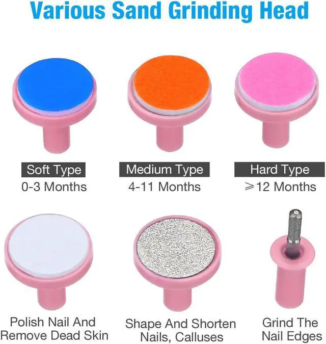 Alt view image 5 of 6 - Electric Baby Nail File Clippers Trimmer Toddler Toes Trim Nails Polish Care Set