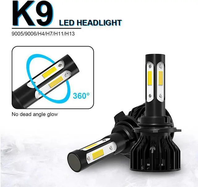 Alt view image 2 of 6 - For Honda Accord 2006-2009 2010 2011 2012 Led Headlight HighLowFog Light Bulbs