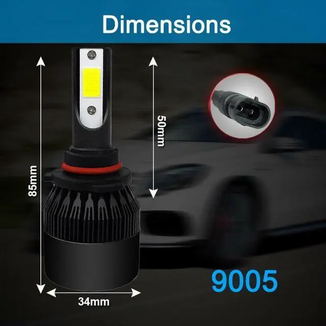 Alt view image 2 of 6 - For Toyota 4Runner 2006 2007 2008 2009 LED Headlight High/Low + Fog Lights Bulbs