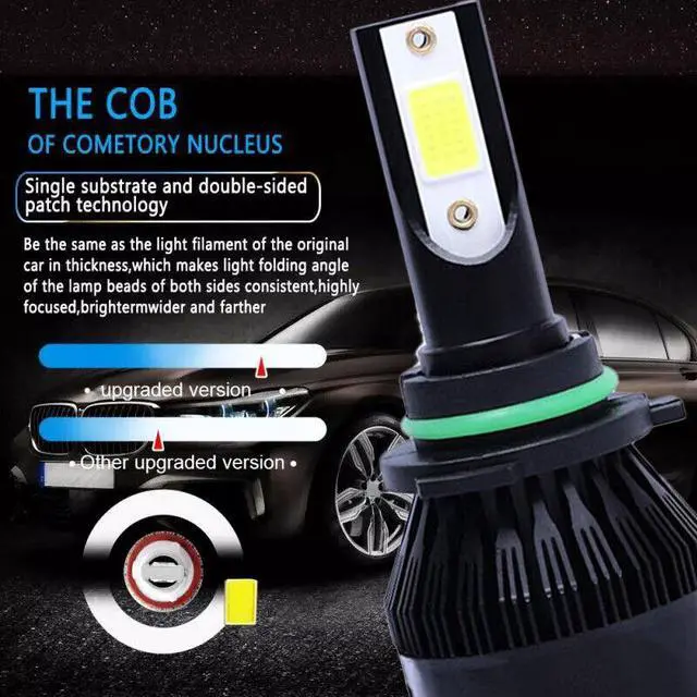 Alt view image 5 of 6 - For Toyota Highlander 2004-2007 LED Headlight Hi/Lo Beam + Fog Light White Bulbs