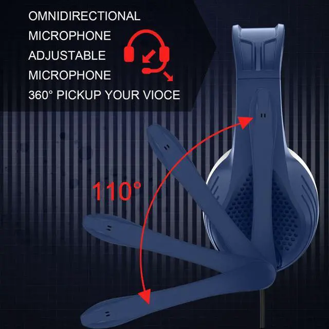 Alt view image 4 of 6 - A9 Gaming Headset Mic Headphones Stereo Bass Surround For PS5 PS4 XboxOne