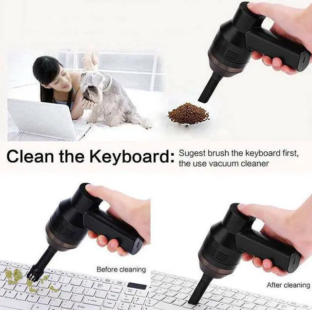 Alt view image 7 of 7 - Vacuum Cleaner USB Mini Vacuum Computer Keyboard Cleaners Powerful Suction Handheld Portable Dust Collector for Desk Laptop Piano Car Pet House