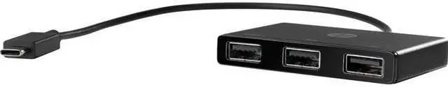 Alt view image 5 of 15 - HP USB-C to USB-A Hub Z6A00UT HPB-C toB-A Hub