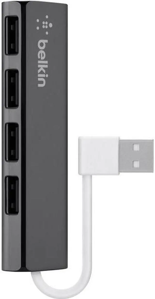 Alt view image 2 of 10 - Belkin Ultra-Slim 4-port USB Hub