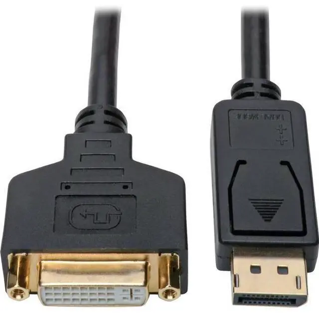 Alt view image 7 of 17 - Tripp Lite Displayport To Dvi Adapter Converter Cable M/F 1080P Black 1Ft