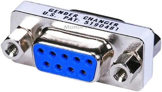 Alt view image 2 of 10 - Monoprice DB9 Female/Female Mini Gender Changer
