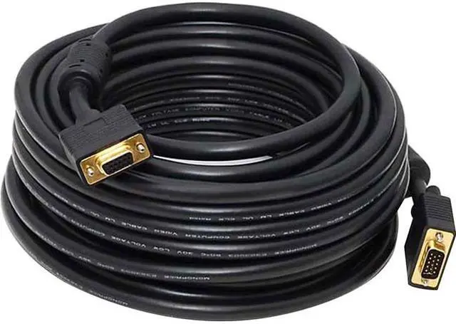 Alt view image 3 of 8 - Monoprice Super VGA M/F Cable - 50 Feet  With Ferrites For In-Wall Installation | Gold Plated, CL2 Rated
